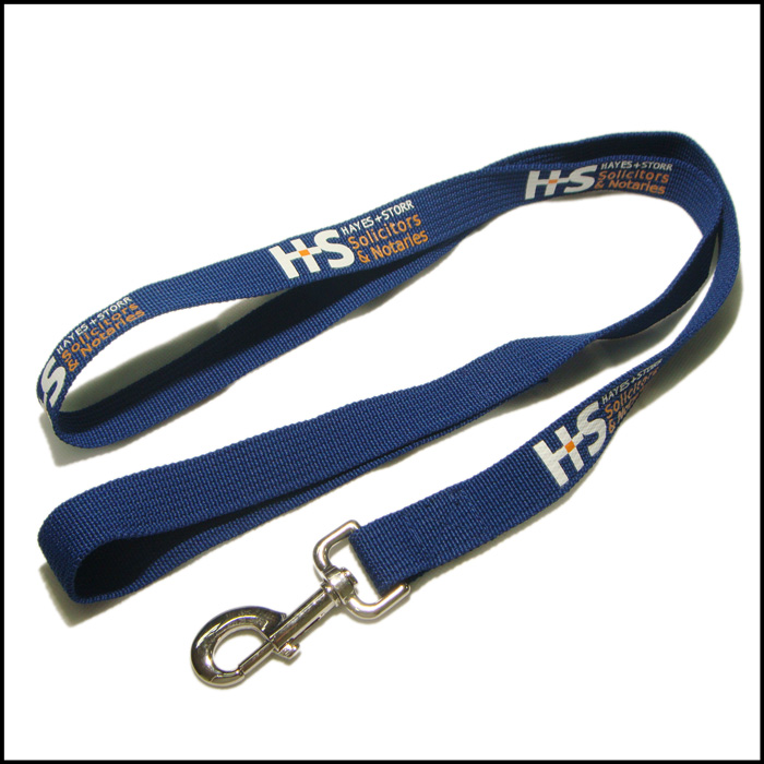 Orange woven polyester training dog leash rope