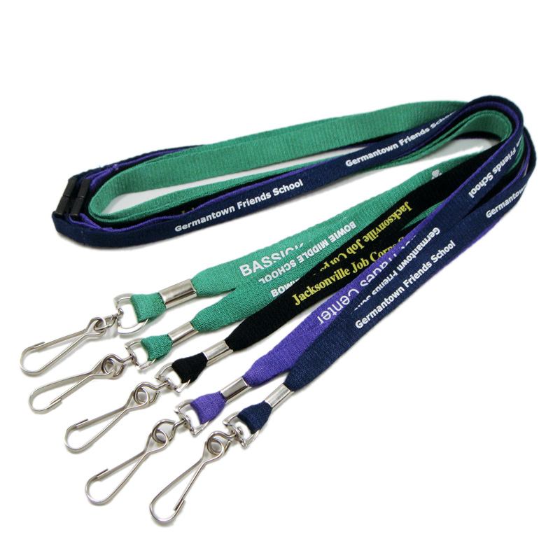 silikon cool brown narrow keychain lanyards with design logo