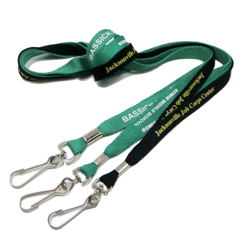 Narrow cord bamboo kids designer lanyard neck strap