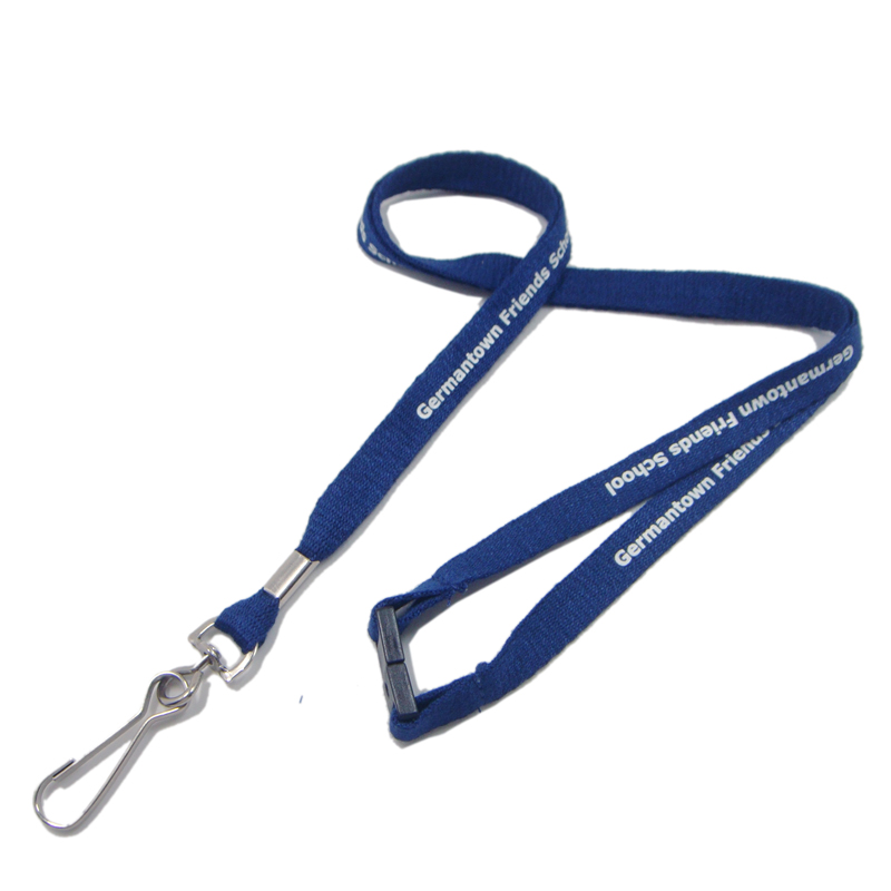 Narrow cord bamboo kids designer lanyard neck strap