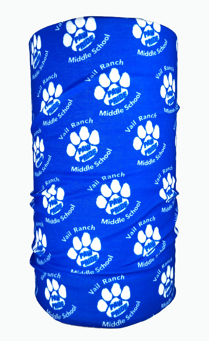 Cheap blue custom tube logo bandanas neckerchief for sale