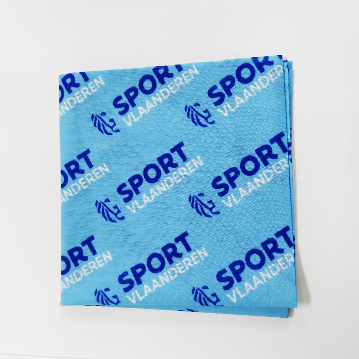 Short fabric microfibra plain green print bandana