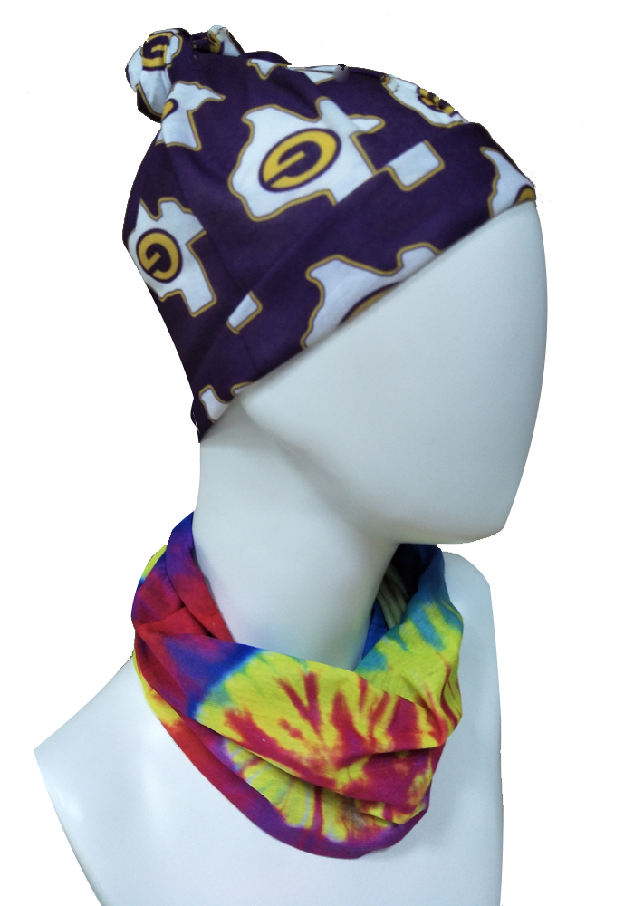 Purse print custom logo fabric knit bandana turban