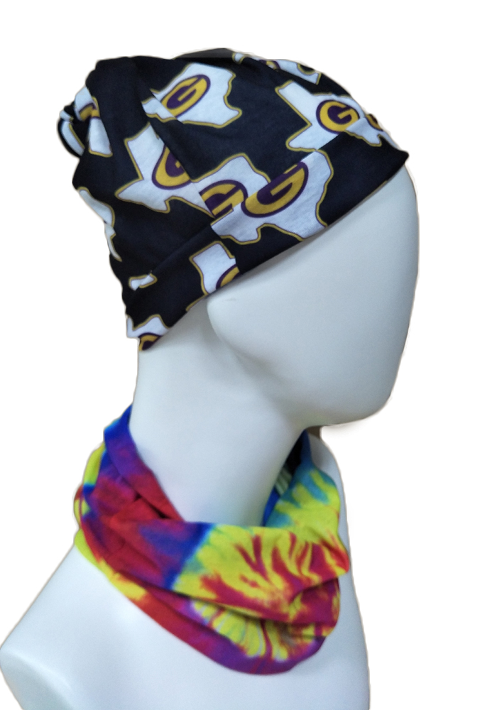 black print logo suppliers scrunchie bandana 
