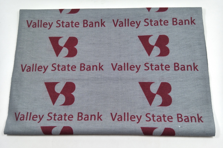 Gray custom logo washable bandana slides coverchief