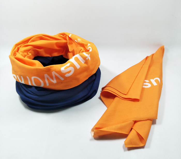 Orange clothing collar bandana headcloth for business gift