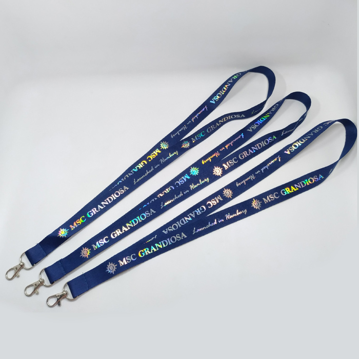 rope rainbow bling neck lanyard for business adverting gift