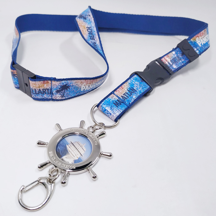  blingy butterfly silver neck lanyard with design keychain holder