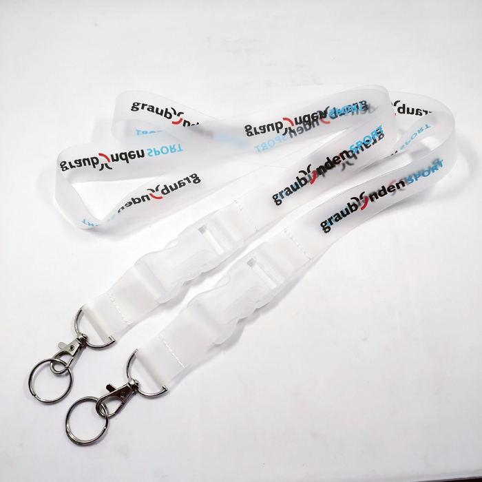  Printed custom logo badge holder transparent lanyard