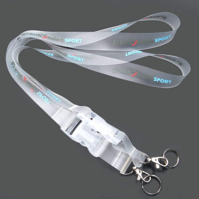  Printed custom logo badge holder transparent lanyard