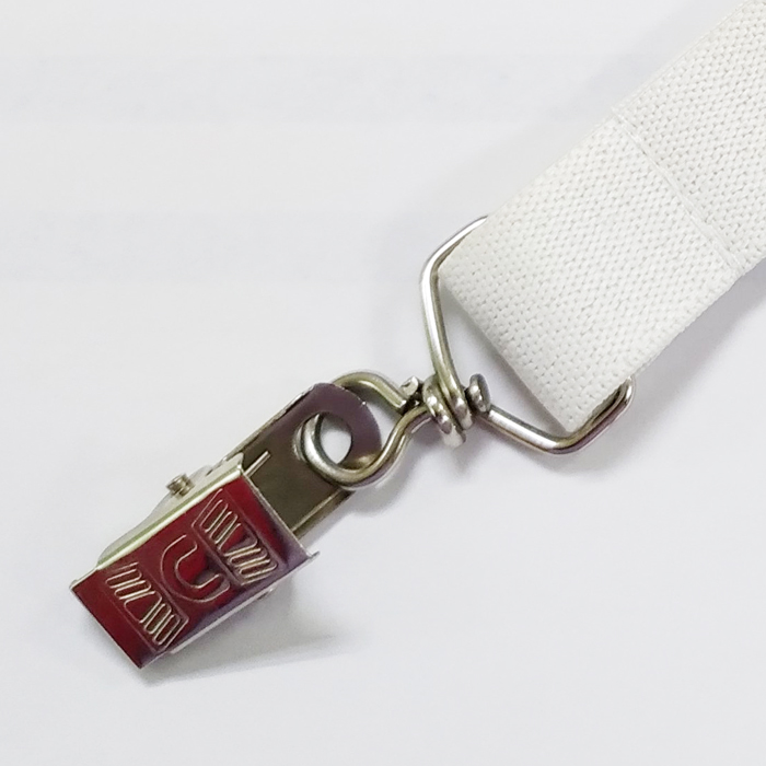 Sublimation logo elastic coiled webbing band lanyard