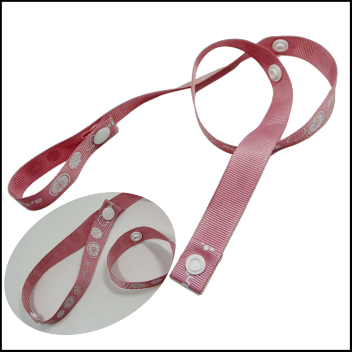 Safety brake away baby gift holder pink ribbion straps
