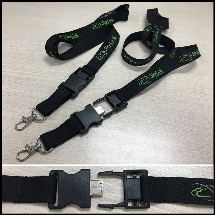 Single custom plain charging lanyard shape usb flash drive