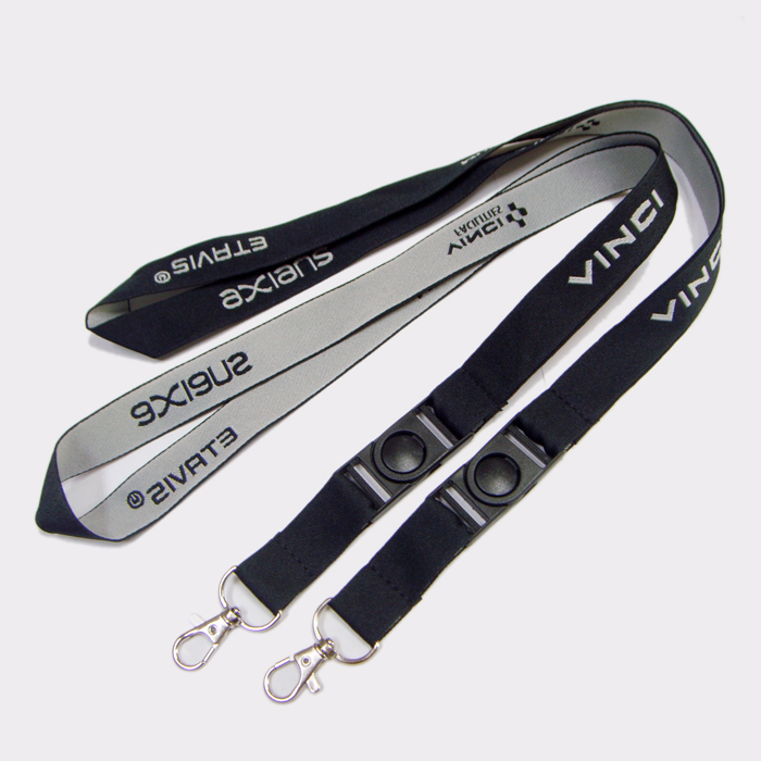 Business brand logo universal polyester woven neck lanyards