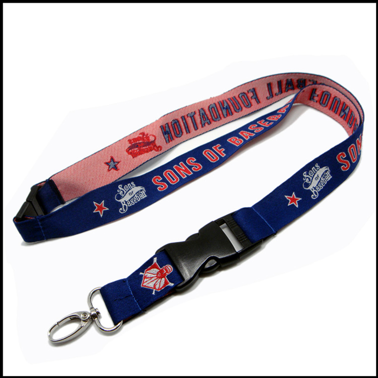 One side woven logo accesorios lanyard for ID badges