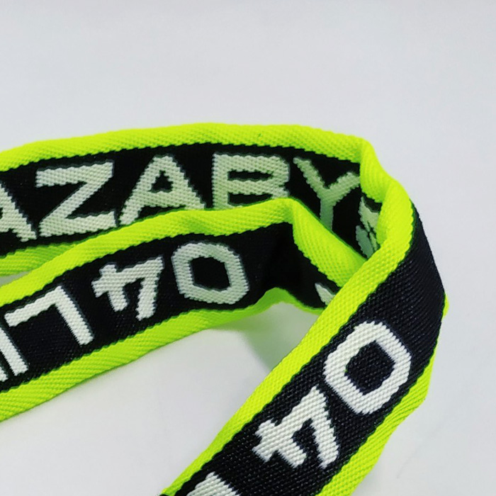 thick double tubular polyester woven logo lanyard neck straps