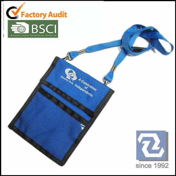 High quality blue badge case holder lanyard with custom designer