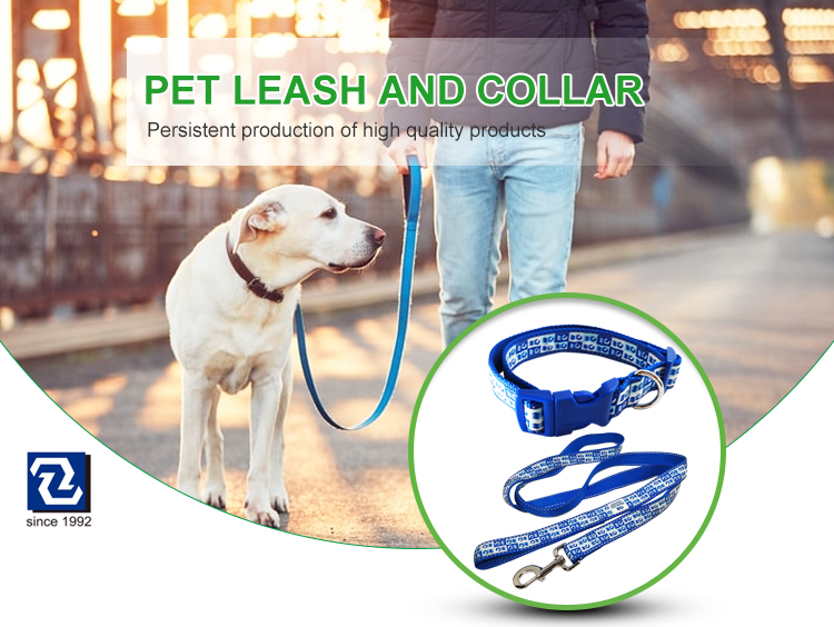 Reflective Strong safety nylon pet walking jogging belt pet leashes and collar strap