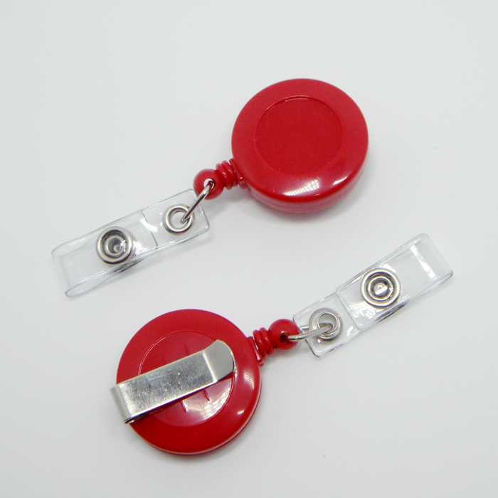 Cusotm Colors round retractable reel card badge holder