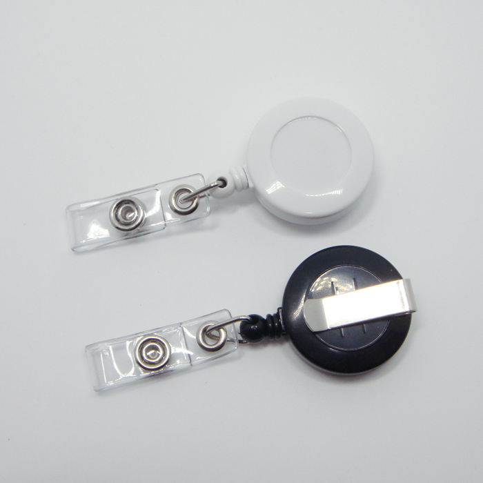 Cusotm Colors round retractable reel card badge holder