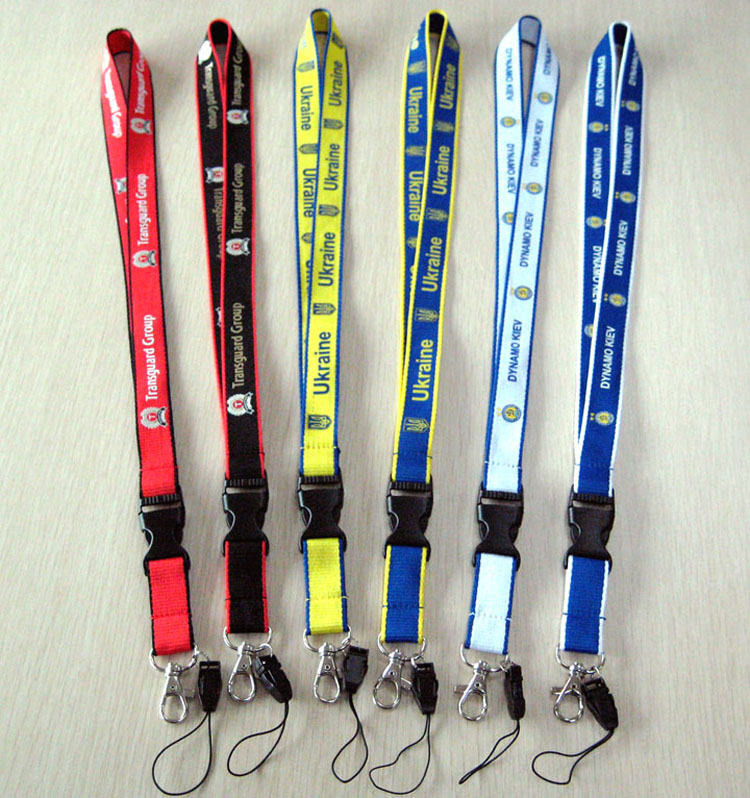 Polyester universal phone holder printer custom neck lanyard 