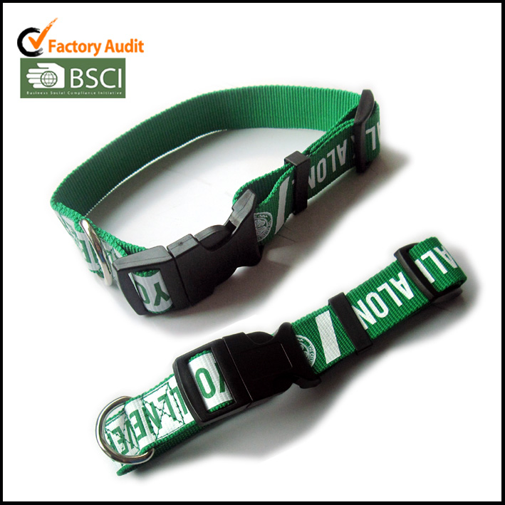 Imprinting logo polyester custom dog collar colors set