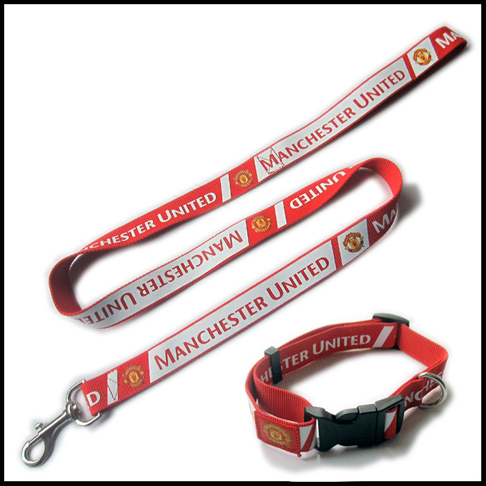 Imprinting logo polyester custom dog collar colors set