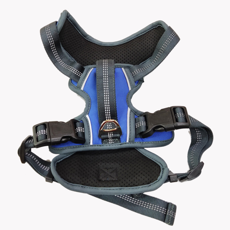 Safe reversible wear neoprene reflective dog harness