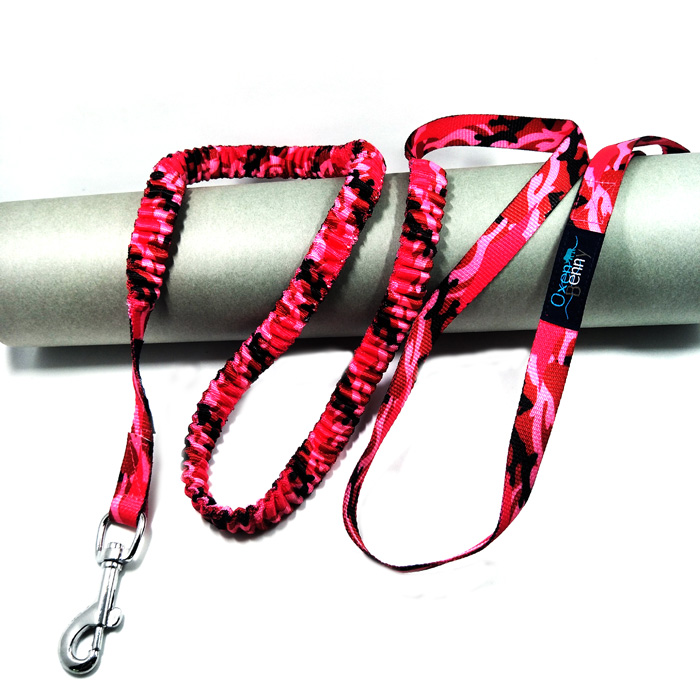 Heat transfer logo zero shock absorbing bungee pet leash