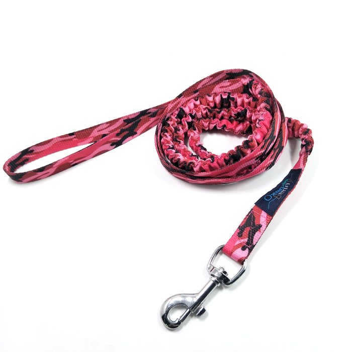 Heat transfer logo zero shock absorbing bungee pet leash