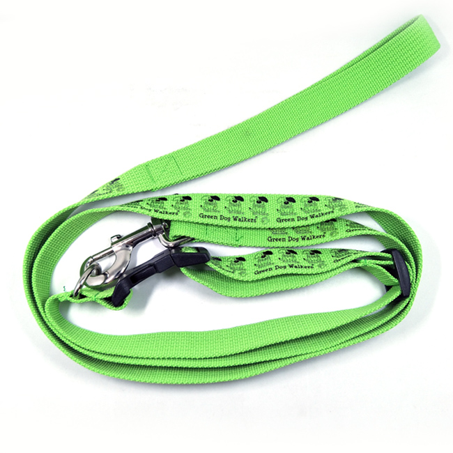 Polyester thick rope running pet dog leash collar