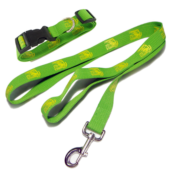 Polyester thick rope running pet dog leash collar