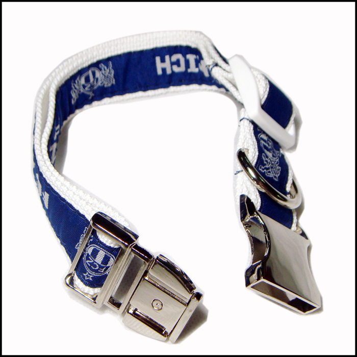 Metal buckle luxury rope dog collar