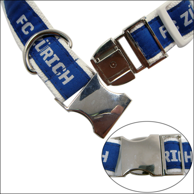 Metal buckle luxury rope dog collar