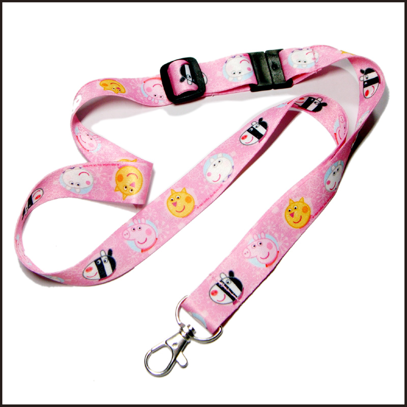 Page cute sublimation printer logo colorful slithery lanyards