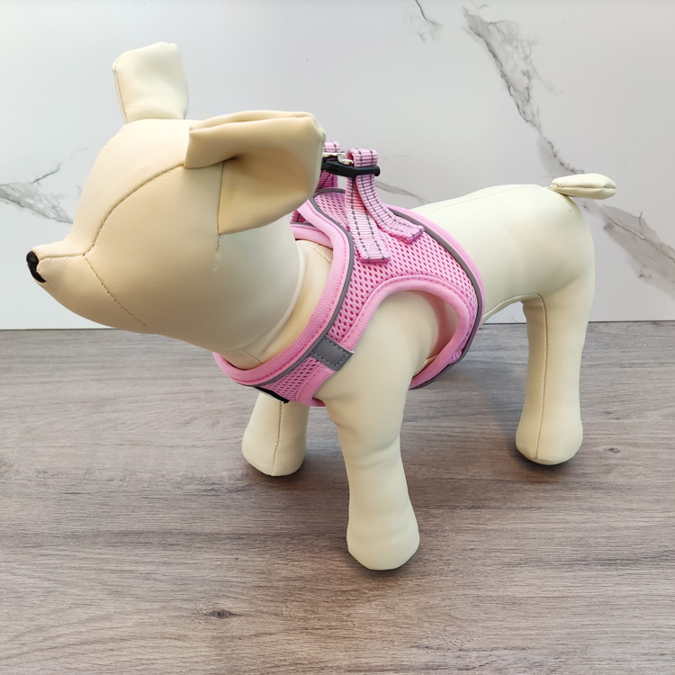Reversible breathable custom reflective soft mesh padded dog harness