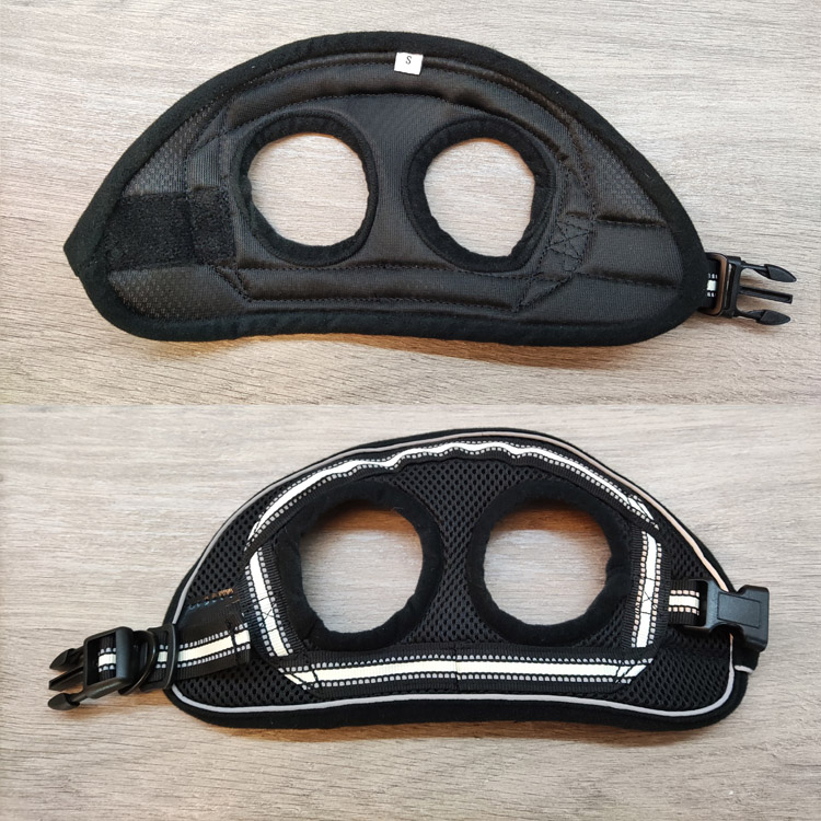 Double leather velcro front clip customisable dog harness