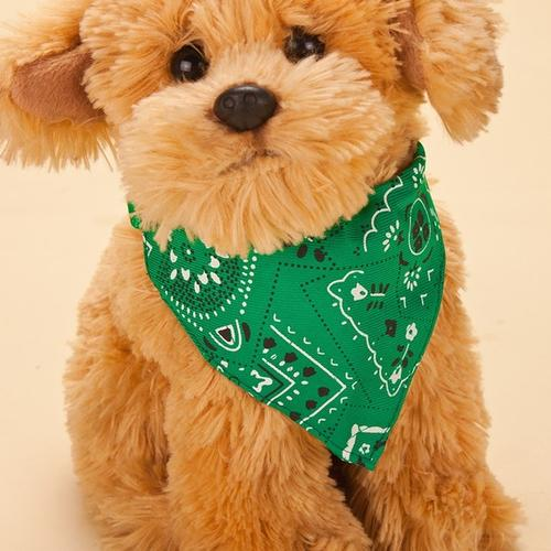 High quality low price customised fashionable print cute dog bandana over trough large collar