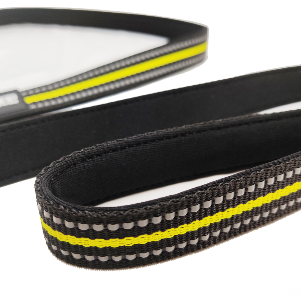 Highly padded handle reflective nylon rope dog collar and leash reflective no pull threads vest harness for dogs