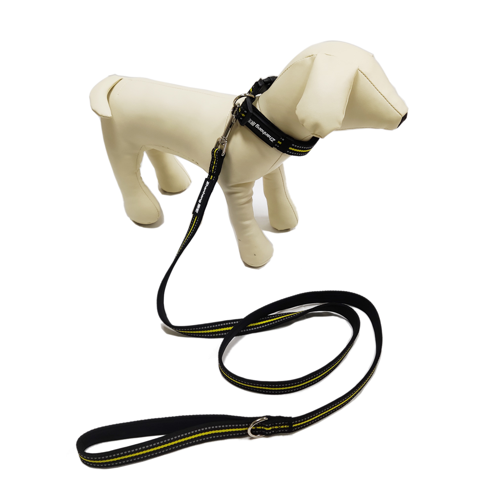 Bungee pet dog no pull harness vest reflective mesh harness leash collar engraving with walking lead