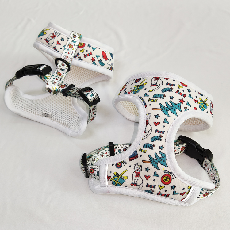 Cutomised no pull big adjustable dog harness set soft neoprene cutom vest