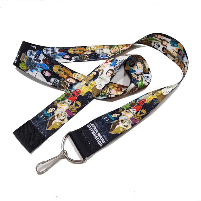 High quility polyester webbing for safety belt single custom heatransfer printed business souvenir deginer lanyards with buckle