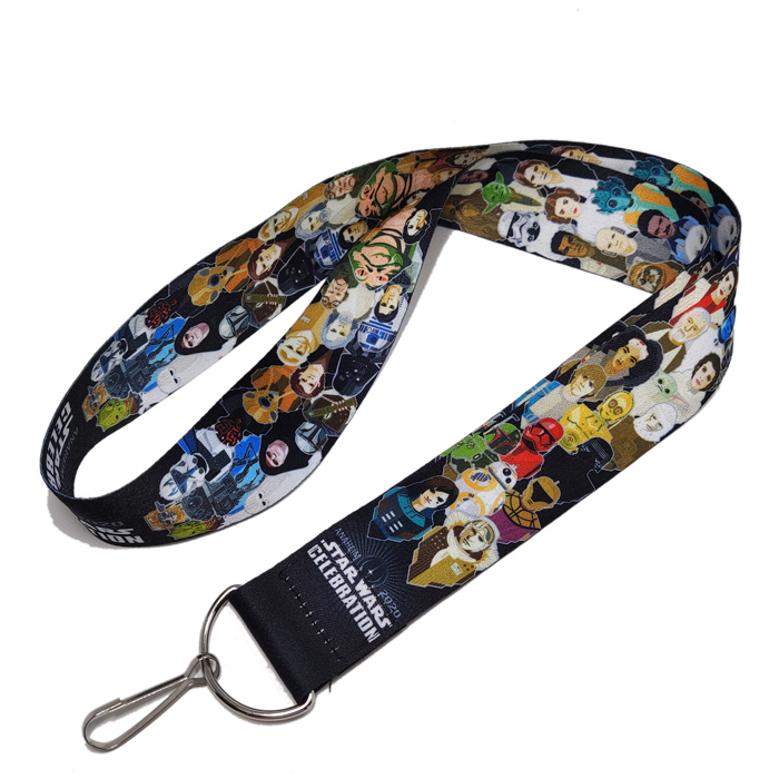 Polyester webbing safety single custom heatransfer printed souvenir deginer lanyards with buckle