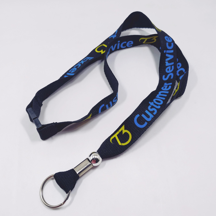 Wholesale price high qualitycolor cool portable lanyard with safety clip plstic breakaway