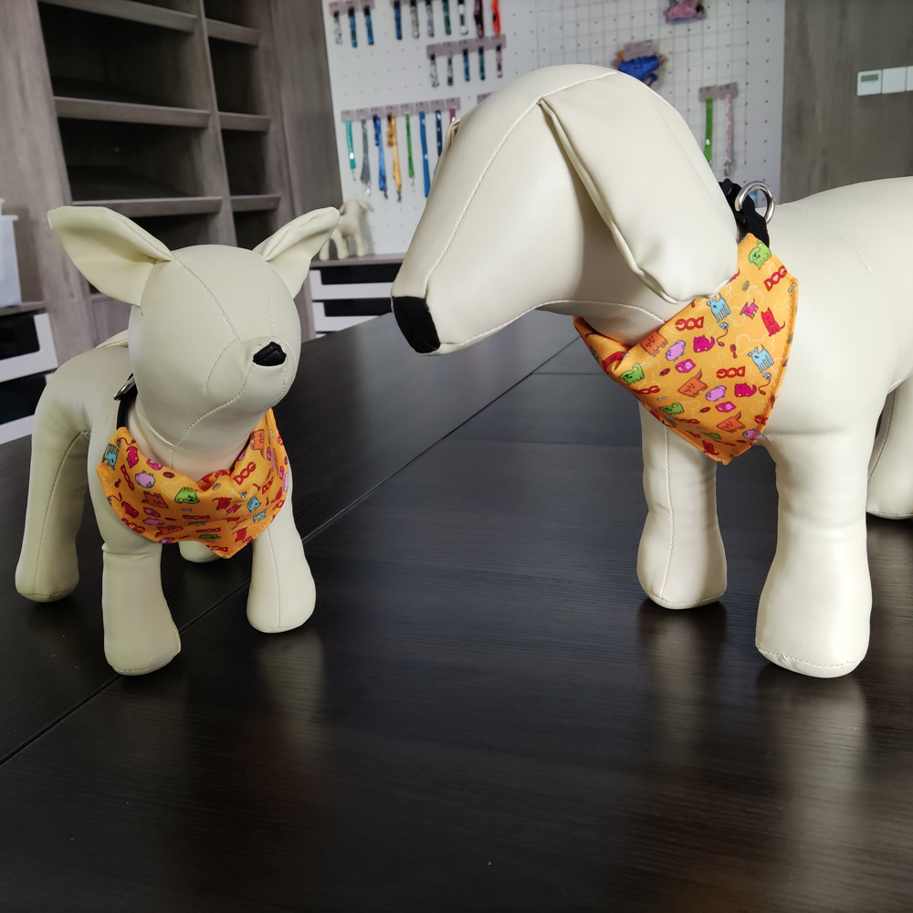Designer supplies Puppy cute pet cat collar spike fabric bandana set
