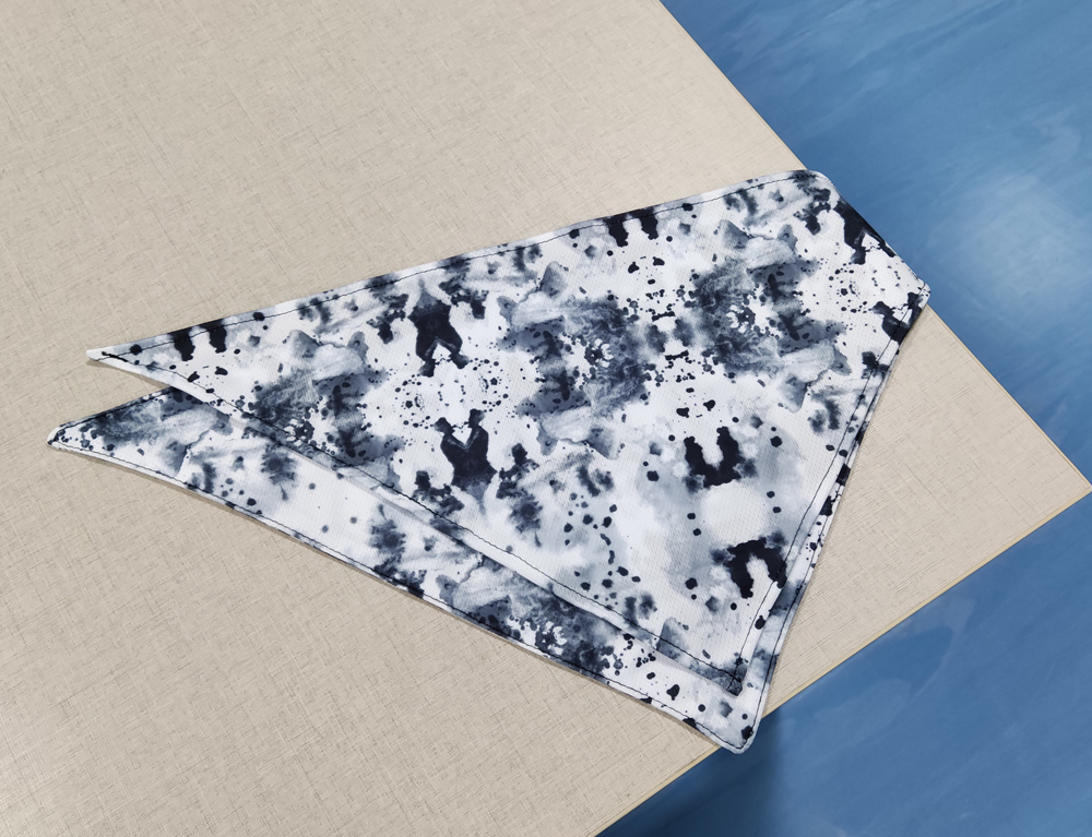 Sublimation printed cooling dog pet wedding scarf bandana collar set