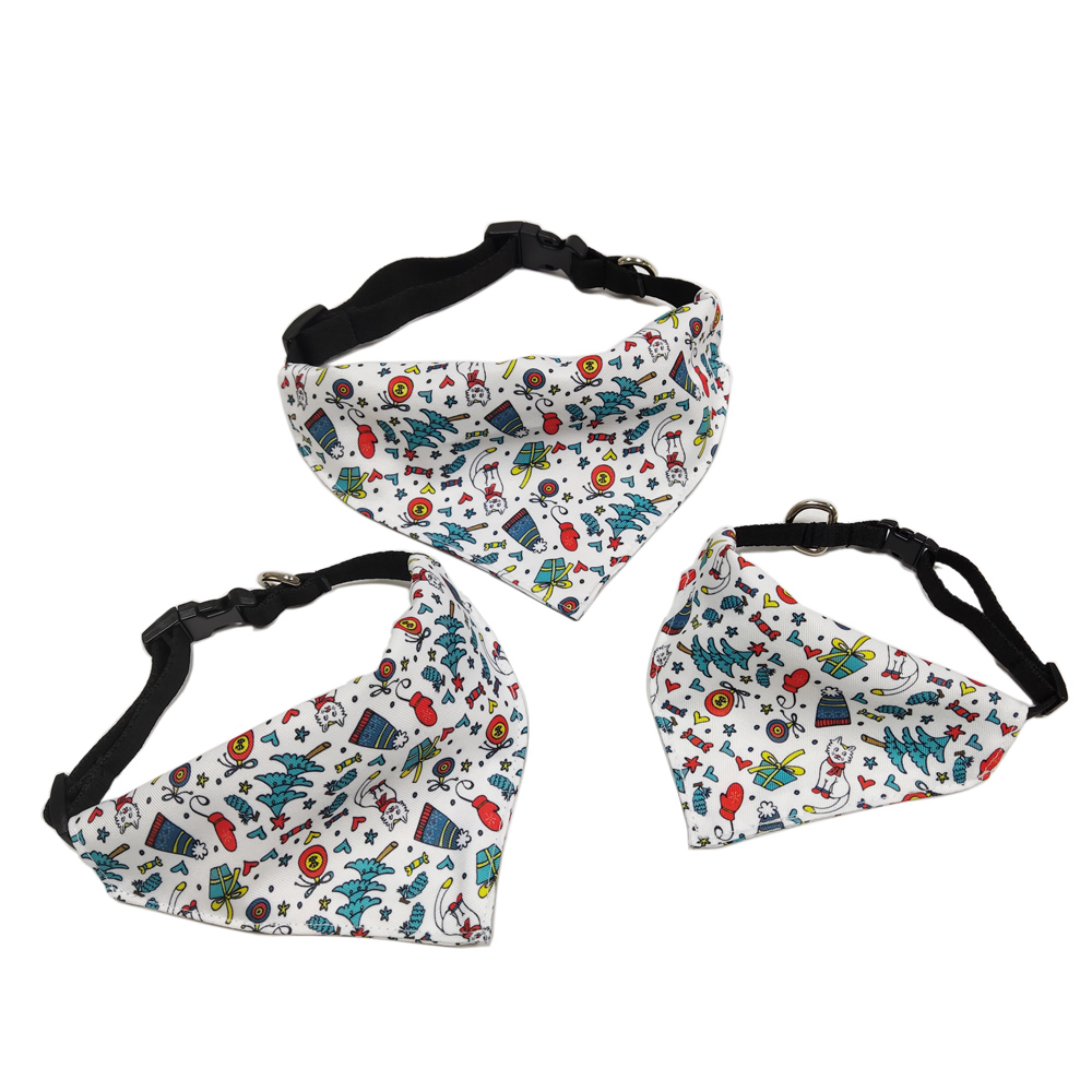 Pink supplies Puppy cute cat collar fabric scarf bandana set