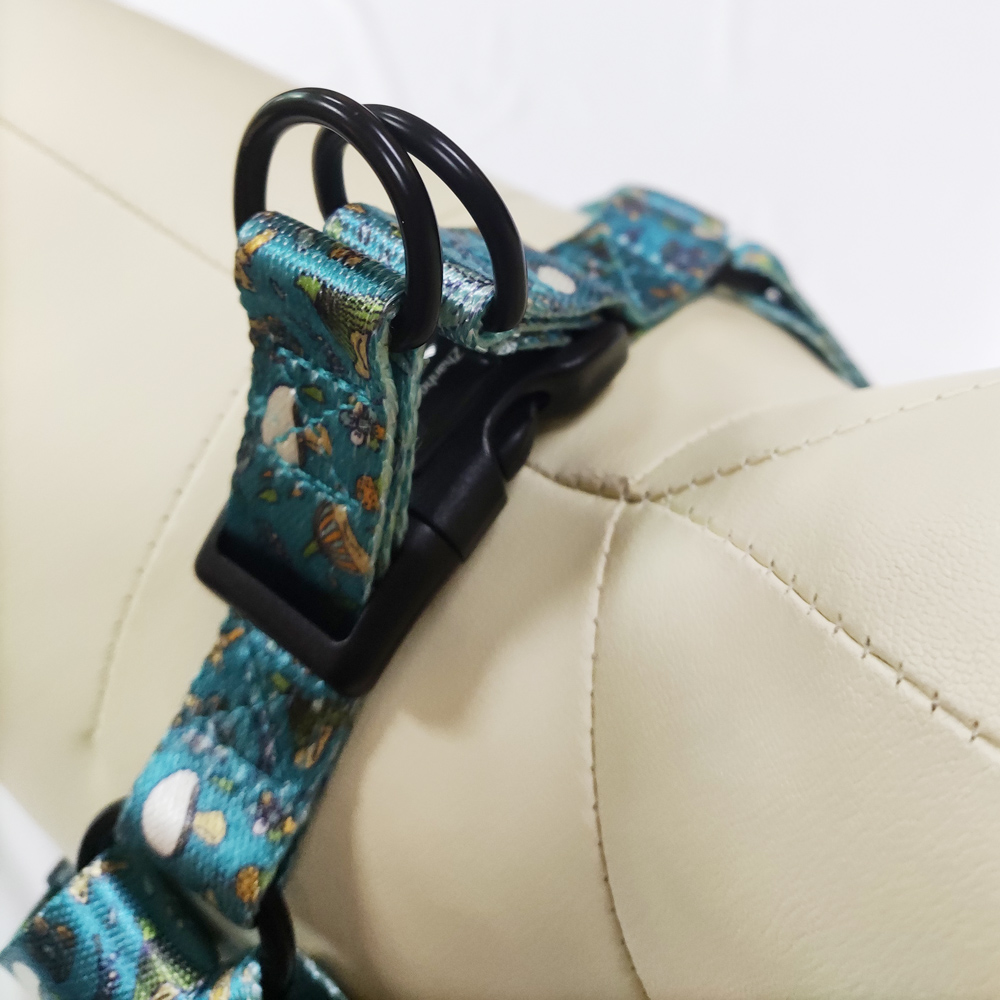 Custom sublimation pet adjustable supplies dog harness and leash set