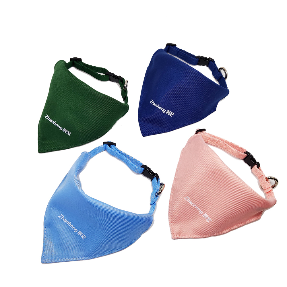 Wholesale blank collar blue cotton soft comfortable plain dog scarf bandana