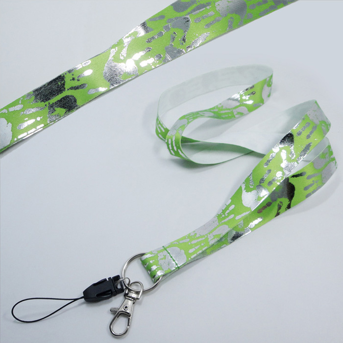 新品潮流烫金烫银热转印挂绳反光个性证件套织带